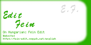 edit fein business card